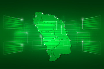 Dominica Map World map News Communication green