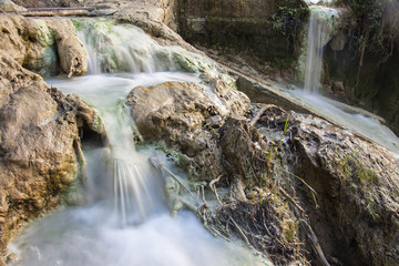 Bagni S. Filippo, a Castiglione d'Orcia, cascata colorata