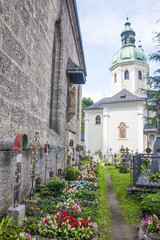 Fototapeta na wymiar Katakomben cemetery at Salzburg, Austria