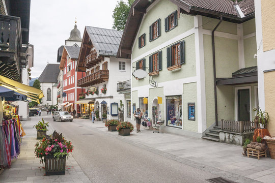  In the center of the village of St. Wolfgang, a famous tourist destination for Austria tourists