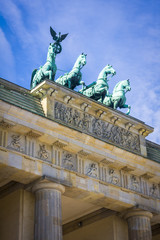 Naklejka premium Brandenburger Tor (Brandenburg Gates) in Berlin, Germany - close-up