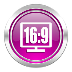 16 9 display violet icon