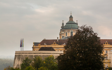 Exterior of Melk Abbey in Austria