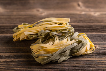 Italian pasta tagliatelle