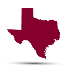 Map of the U.S. state of Texas