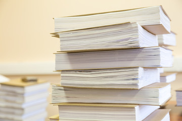 stack of working documents
