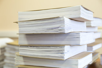 white paper stack