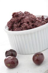 olive tepenade in dish