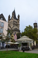 Obraz premium Eglise St Martin, Stapelhaus, marché aux poissons de Cologne