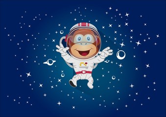 Monkey mascot space