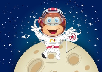 Monkey mascot space