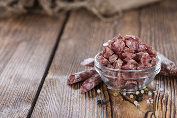 Portion of Mini-Salamis