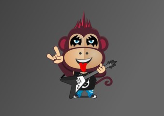 Monkey mascot rock