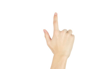 hand sign isolated on white background