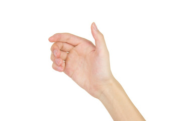 hand sign isolated on white background