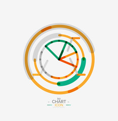 Line graph, chart icon