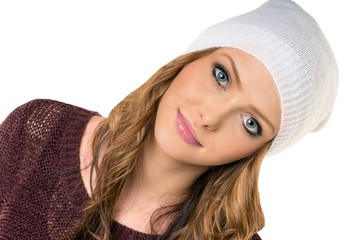 Portrait einer Frau mit Mütze