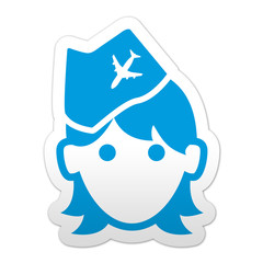 Pegatina simbolo azafata