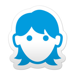 Pegatina simbolo mujer