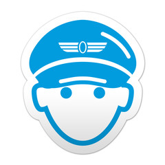 Pegatina simbolo piloto de aviacion