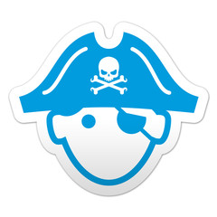 Pegatina simbolo pirata