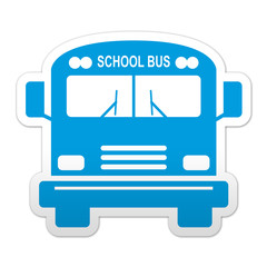 Pegatina simbolo school bus © teracreonte