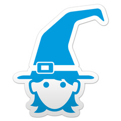 Pegatina simbolo sombrero bruja