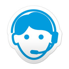 Pegatina simbolo teleoperador