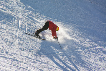 Skier fell during the descent