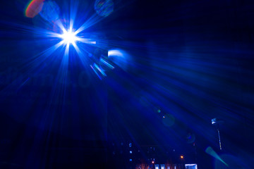 Obraz premium Illuminated university campus at night