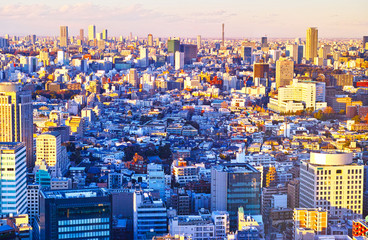 東京の広尾の夕景