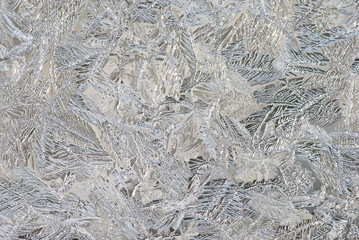Abstract ice texture on the window