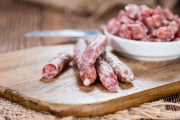 Portion of Mini-Salamis
