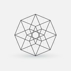 Geometric element, line design, star shape