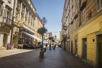 Obraz na płótnie Canvas Square in the Downtown of Rijeka in Croatia