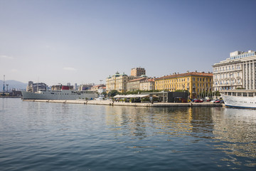 Naklejka premium Square in the Downtown of Rijeka in Croatia