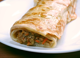 stuffed pancakes.