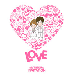Wedding Invitation Card. Valentine Card