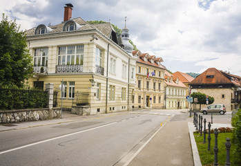 Fototapeta na wymiar street in Kamnik city, Slovenia