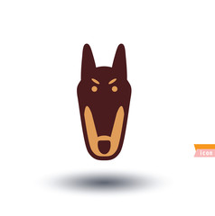 dog icon - vector illustration.