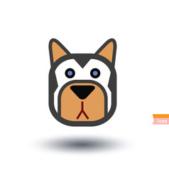 dog icon - vector illustration.