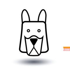 dog icon - vector illustration.