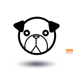 dog icon - vector illustration.