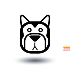 dog icon - vector illustration.