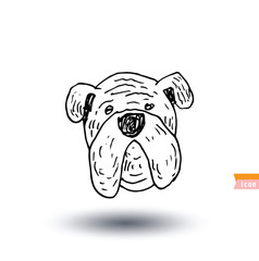 dog icon - vector illustration.