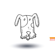 dog icon - vector illustration.