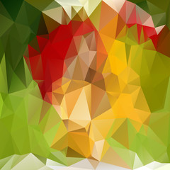 triangular design in spring colors - green, red, yellow