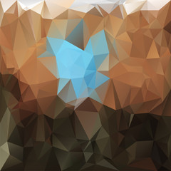 triangular design in earthy colors - brown, beige and blue