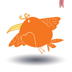 Bird cartoon. vector illustration