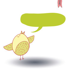 Bird cartoon. vector illustration.